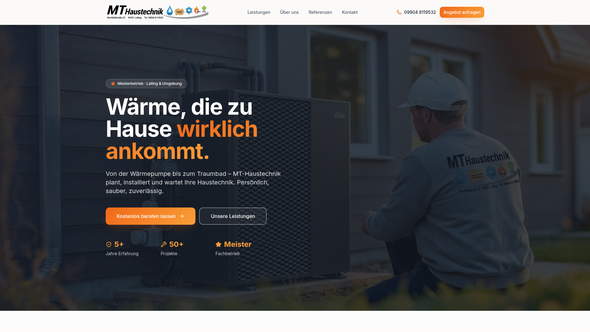 Vorschau der Website mt-haustechnik.com